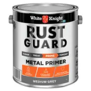 White Knight Rust Guard Medium Grey Metal Primer Paint 250ml, 500ml, 1L, 4L