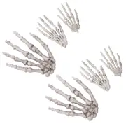 3 Pairs Halloween Sign Skeleton Decorations Hand Claw Tricky