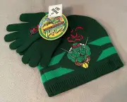 Teenage Mutant Ninja Turtles TMNT Winter Hat-Glove Set Raphael 2005 NEW Mirage