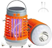 Zap Guardian Mosquito Zapper, Zap Guardian Bug Zapper, Zaptek Mosquitoes Zapper Electrizap 2024 Multifunctional Solar Anti-Mosquito Light, USB Charing and Solar, Great for Outdoor and Indoor (Orange)