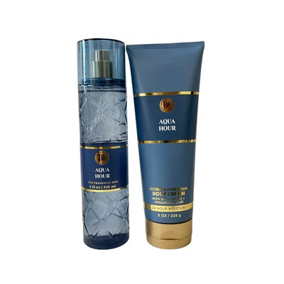 Bath & Body Works Aqua Hour Mist & Body Cream Set