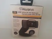 Aluratek - 2K Ultra HD Live Broadcast Webcam - Black Model:AWC2KF
