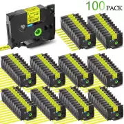 Compatible for Brother P-Touch Label Maker TZe 621 9mm for PTD220 H110BP 100Pack
