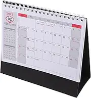 SHOWERORO 2022 English Calendar Desktop Planner Monthly Weekly Home School Office Black Stand