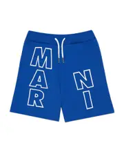 Blue fleece shorts with logo 8Y,14Y