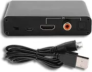 Optical Audio Cable, Digital to Analog Audio Converter DAC Digital Optical to Analog L/R Converter Stereo Audio Adapter with Optical Cable(Black)