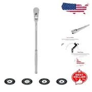 High-Performance 3/8 Inch Drive Ratchet - 180-Degree Flex Head for Precision