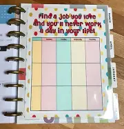 Schedule / Weekly Dashboard for use with the Happy Planner