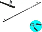 140cm - 28mm Diameter Hollow Barbell Bar with 2 Spring Collars - Max Load 70kg
