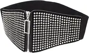 [Beavorty] 1Pc Elastic Cinch Belt for Women Wide Waistband with Rivet Decoration Slimming Corset for Parties and Daily Wear Flexible Design for Comfortable Fit Black