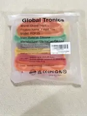 2 pack Fidget Pop It Toys Hamburger & French Fries, 6", NIP
