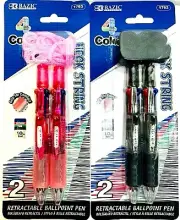 4-Color Pen 4 in 1 multi color Retractable ball point Pen, Neck String