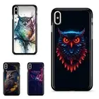 dark owl in red For iPhone XS 11 12 13 14 15 16 Pro Max Anti scratch Cover