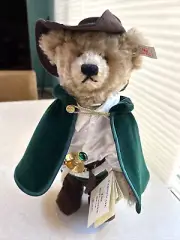 Beautiful mohair Steiff Buccaneer Bear with stand, EAN 665141, COA attached