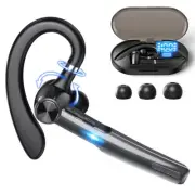 Trucker Wireless Headset Bluetooth 5.3 Earbud Dual Mic Noise Cancelling Ear Hook