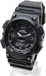 [Casio] AQS810W-1A2 Unisex Black Analog/Digital Watch with Black Band