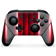 Nintendo Switch Pro Controller Skin Decal Vinyl Wrap - Red Metal Pattern Screen