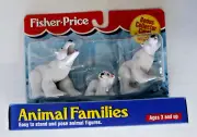 FISHER PRICE ANIMAL FAMILIES POLAR BEAR FAMILY 1995 NEW