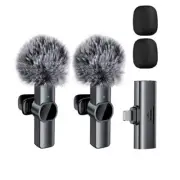 Lavalier Microphone Wireless Audio Video Recording Mini Mic For Android-iPhone