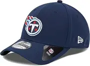 New Era Unisex-Adult NFL 39THIRTY Team Color Primary Primary Logo Stretch Fit Flex Football Cap Hat - Tennessee Titans Navy - Medium/Large, Tennessee Titans - Navy, Medium-Large