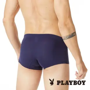 【PLAYBOY】4件組天然木漿透氣零著感中腰平口褲(吸濕排汗男內褲)