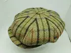 CITY SPORT PLAID NEWSBOY APPLE CAP HARRIS TWEED WOOL ( FLAT GOLF IVY DRIVING )