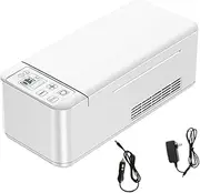USB Insulin Refrigerator Mini Car Medicine Refrigerator Box with Lithium Battery*1 Portable Carry Portable Intelligent Constant Temperature Small Rechargeable Refrigerator