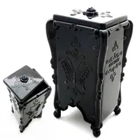 在飛比找PChome24h購物優惠-古典黑蝴蝶抽取式化妝棉盒收納盒