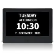 LED Digital Calendar Clock Alarm Extra Large Day/Week/Month/Year. 7 Inch