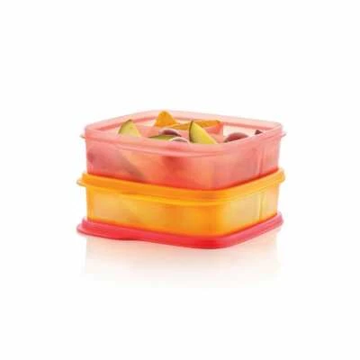 NEW Tupperware ECO Lunch it sandwich keeper set of 2 yellow red FREE SHIPPING
