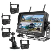 Digital Wireless 7" DVR Monitor 4x Backup Camera Reversing Kit For Rv Caravan