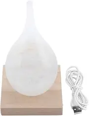 Drop-Shaped, Glass Drop-Shaped Bottle Desktop Weather Station Predictor with LED Wooden Base