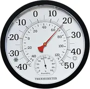 European Dial Humidity Temperature Gauge Stable for Garage Warehouse Home