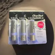 Lot of 3 Chapstick Hydration Natural Age Defying Soothing Vanilla Lip Care-Fast