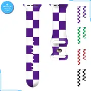 Silicone Sport Strap For Apple Band Series 10 9 8 7 Checkerboard Bracelet Belt