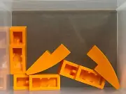 LEGO Parts - Orange Curved 3 x 1 - No 50950 - QTY 5