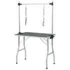 Mobile Home Bath Grooming Foldable Table for Dogs Cats Pets Adjustable 2 Loops