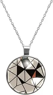 [Diusye] Necklaces for Women, Geometric Triangle Shape Print Stainless Steel Pendant Necklace Jewelry Birthday Anniversary Wife Girls Friends Gift