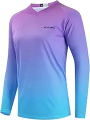[HimyBB] Women Motocycle Shirt Long Sleeve Off-Road Mountain Cycling Bike Jersey Breathable