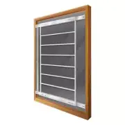 Mr. Goodbar Window Security Bars Fixed 21"/28" Adjustable Width 8-Bar White