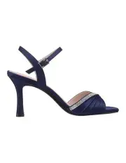 [NINA] Agnes Sandals in New Navy Luster Satin
