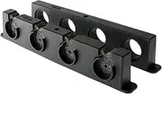 Berkley Horizontal Fishing Rod Rack, Black, Stores 6 Rods Safely and Securely, Soft Foam Grip Pads, Corrosion Proof Fishing Pole Holder