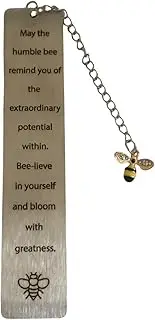ZOLIVIE Bee Bookmark-Inspirational and Motivational Accessory for Book Lovers-Inspiring Idea for Birthday Graduation Christmas