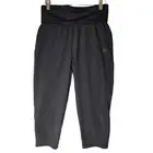 Calia Athletic Capri Pull On Yoga Pants Black Fold Over Waistband Stretch XS