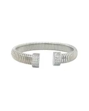 Juvell 18K Plated CZ Goose Bangle Bracelet