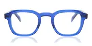 Square Full Rim Plastic Men's Glasses Blue, Size 46 - Lenses Included - Private Health Rebate - Blue Light Block Available - Arise Collective