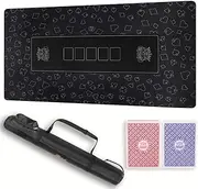 GUTSHOT Foldable Casino Quality Poker Mat | Water Resistant Poker Table Cloth, Soft Multi-Spandex | Waterproof, Noise-Free Gameplay | Includes Carrying Bag and 2 Gift Poker Card Packs