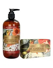 [English Soap Company] Gardeners Grapefruit Hand Wash & Soap Bar Bundle