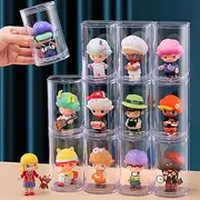 Life'bea Clear Acrylic Display Case Semi-Circular Figure case Dustproof Protection Showcase for Action Figures Toys Collectibles (12 pcs)
