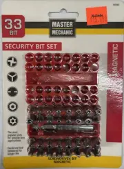 33PC MAGNETIC DRILL DRIVER BIT TAMPER PROOF SECURITY TIPS TORX SPANNER TRY WING